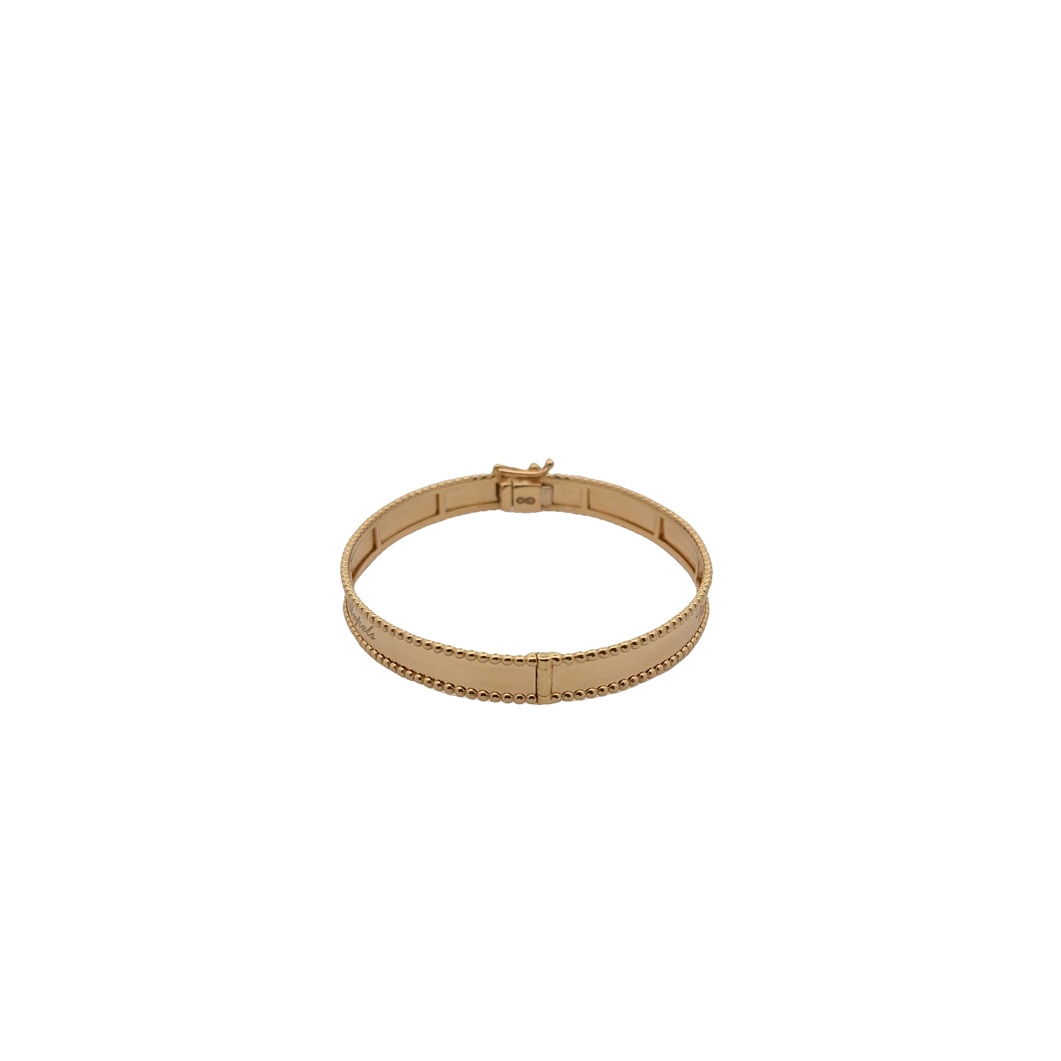 Top Quality Beaded Edge Bangle, 18K Standard Yellow Gold, view 11