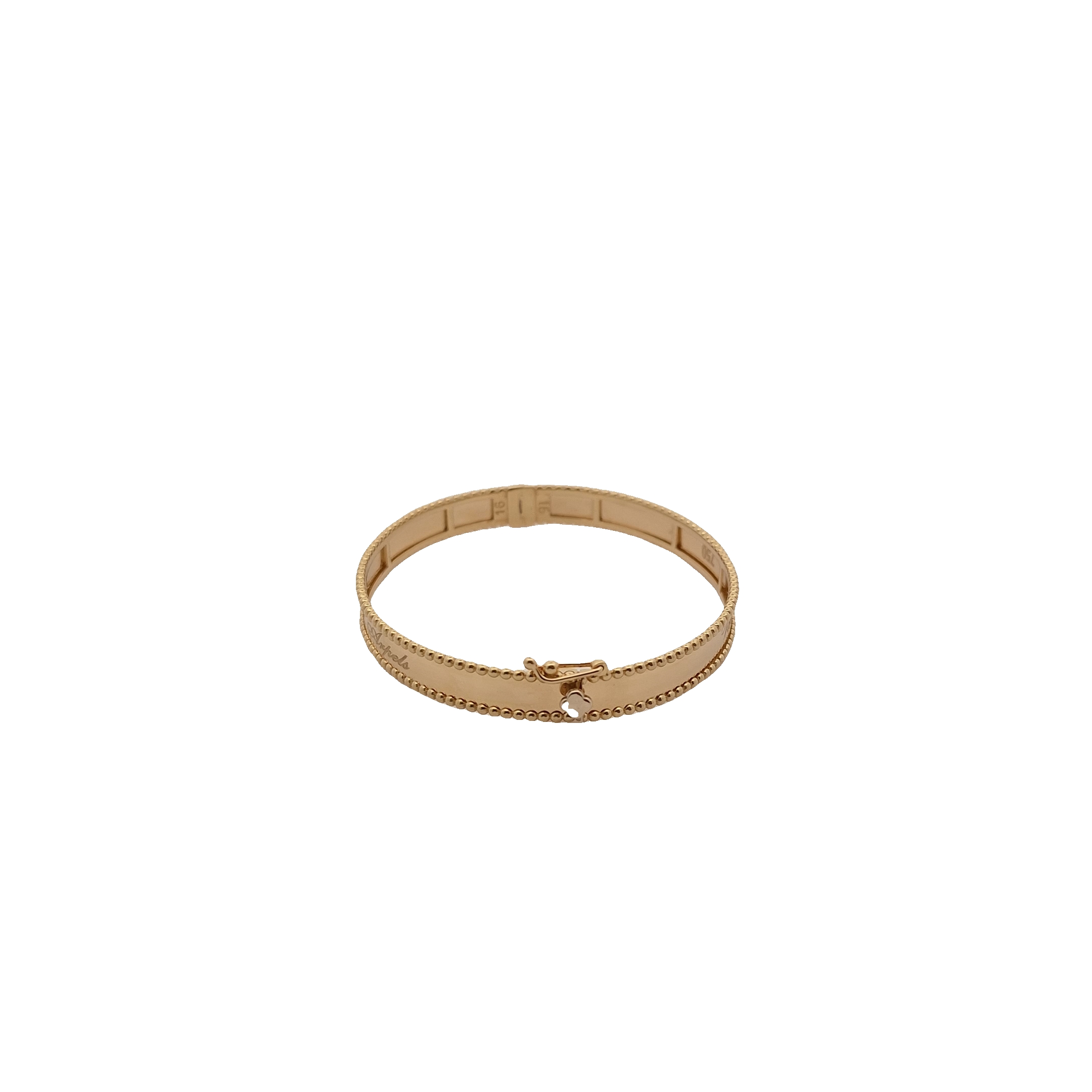 Top Quality Beaded Edge Bangle, 18K Standard Yellow Gold, view 10