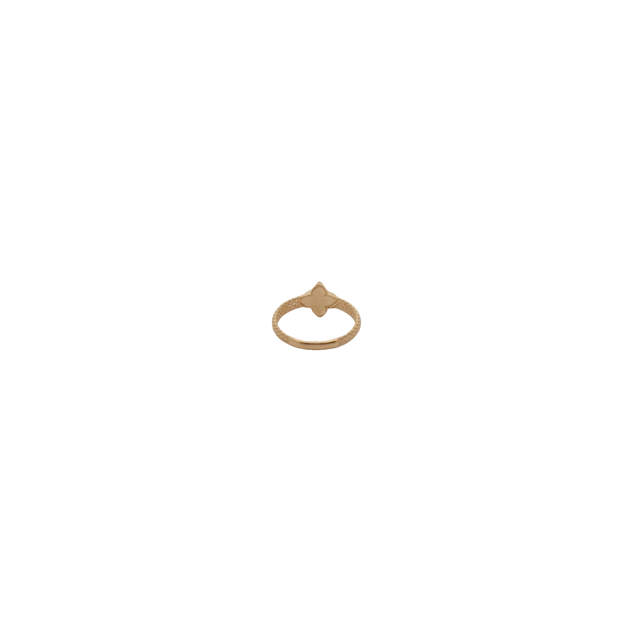 Top Quality Floral Motif Band Ring, 18K Standard Yellow Gold, view 3