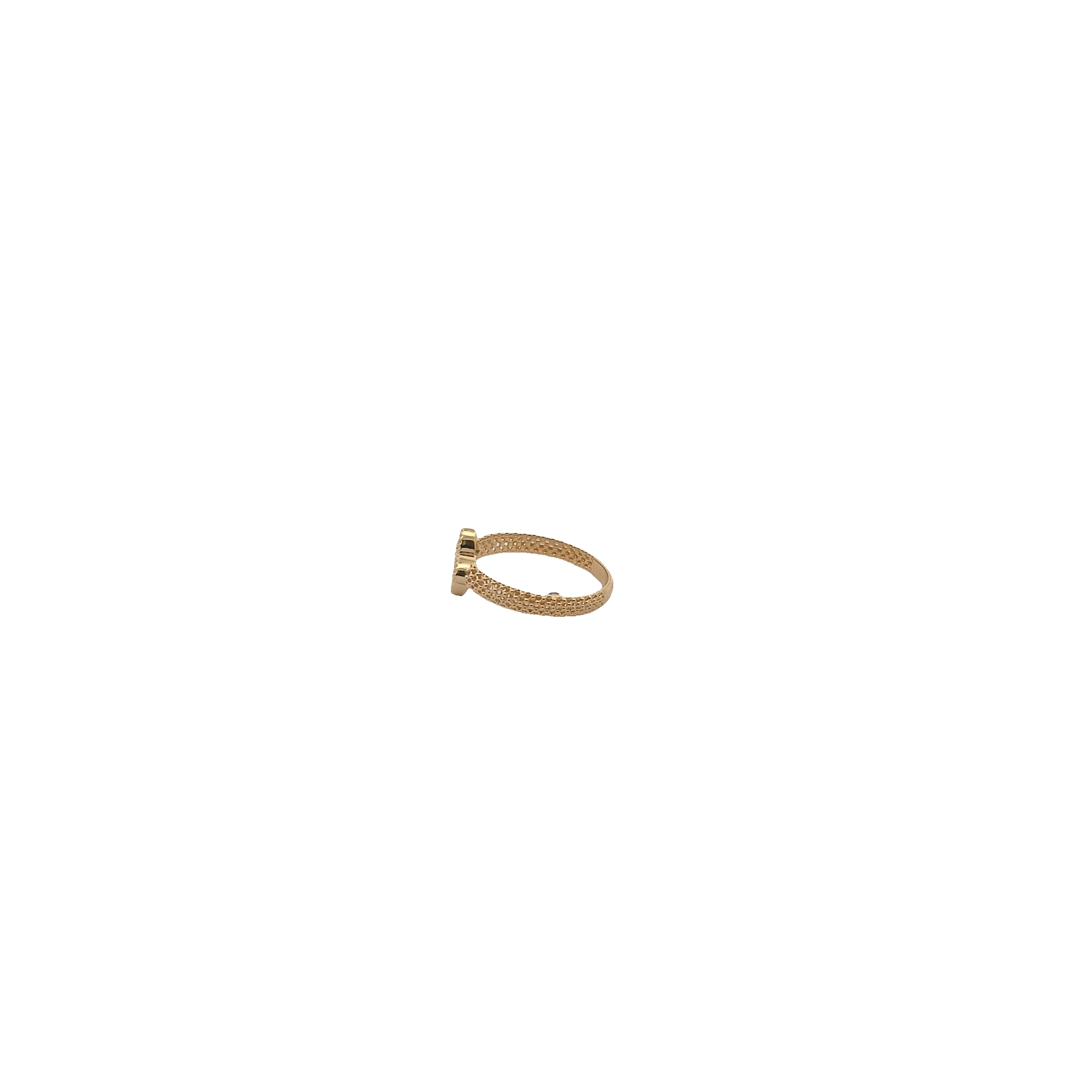 Top Quality Floral Motif Band Ring, 18K Standard Yellow Gold, view 2