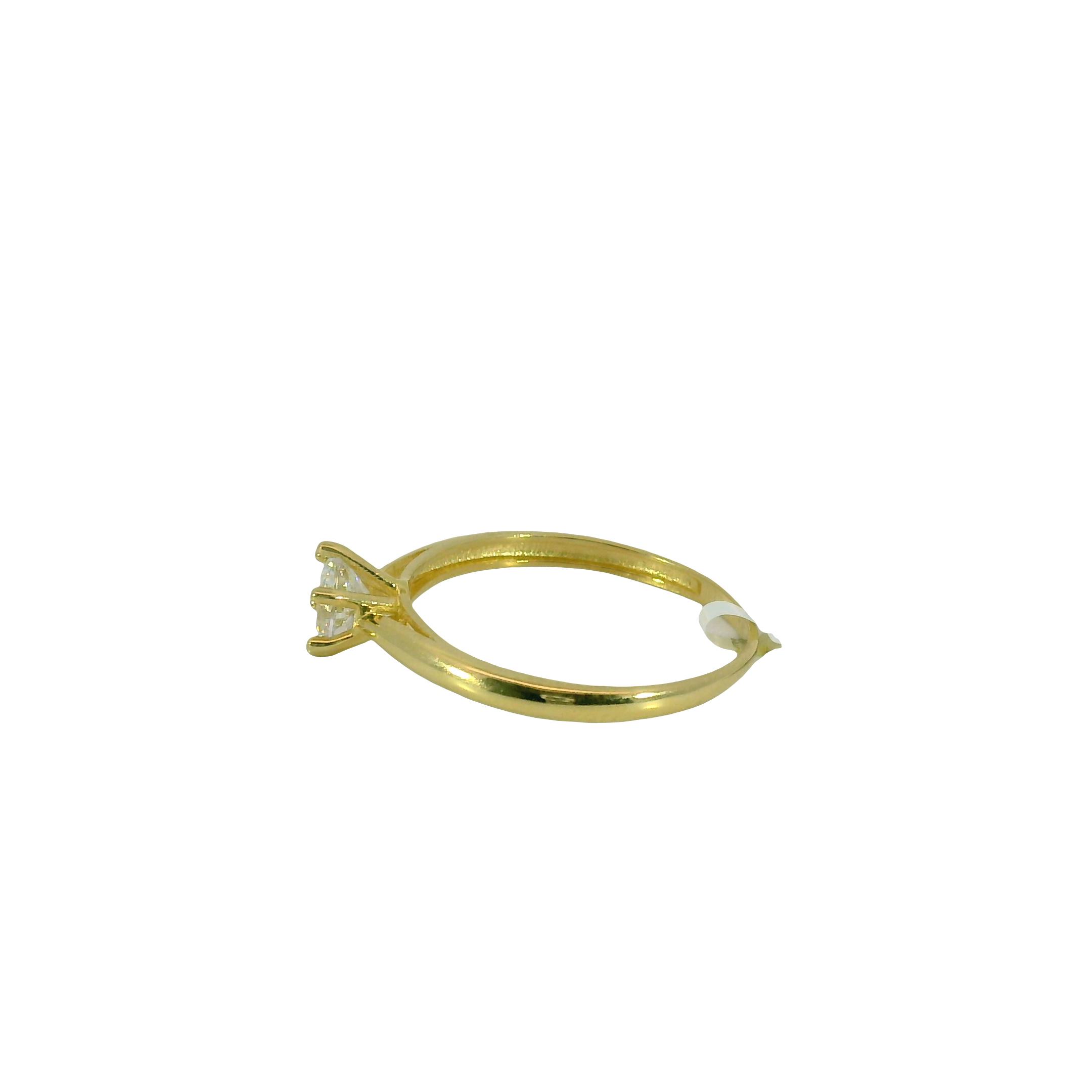 Top Quality 18K Engagement Solitaire Ring B, 18K Standard Yellow Gold, view 3