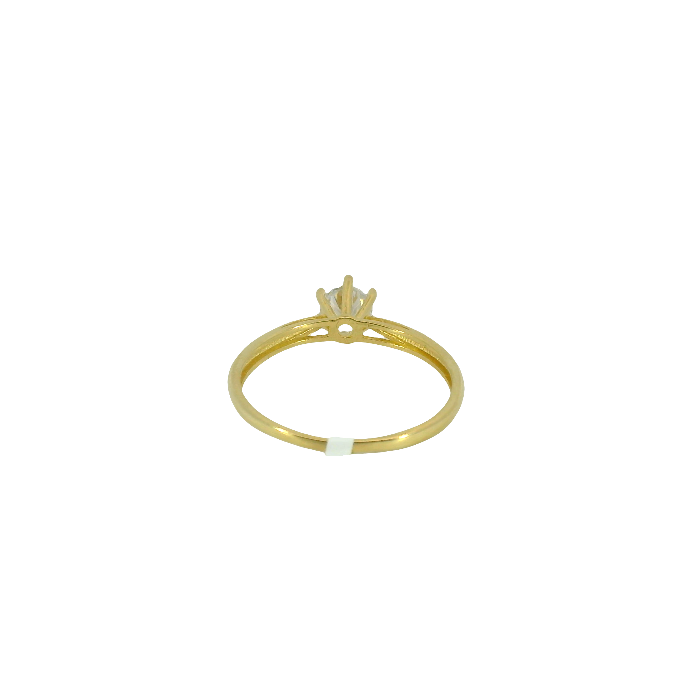 Top Quality 18K Engagement Solitaire Ring B, 18K Standard Yellow Gold, view 2