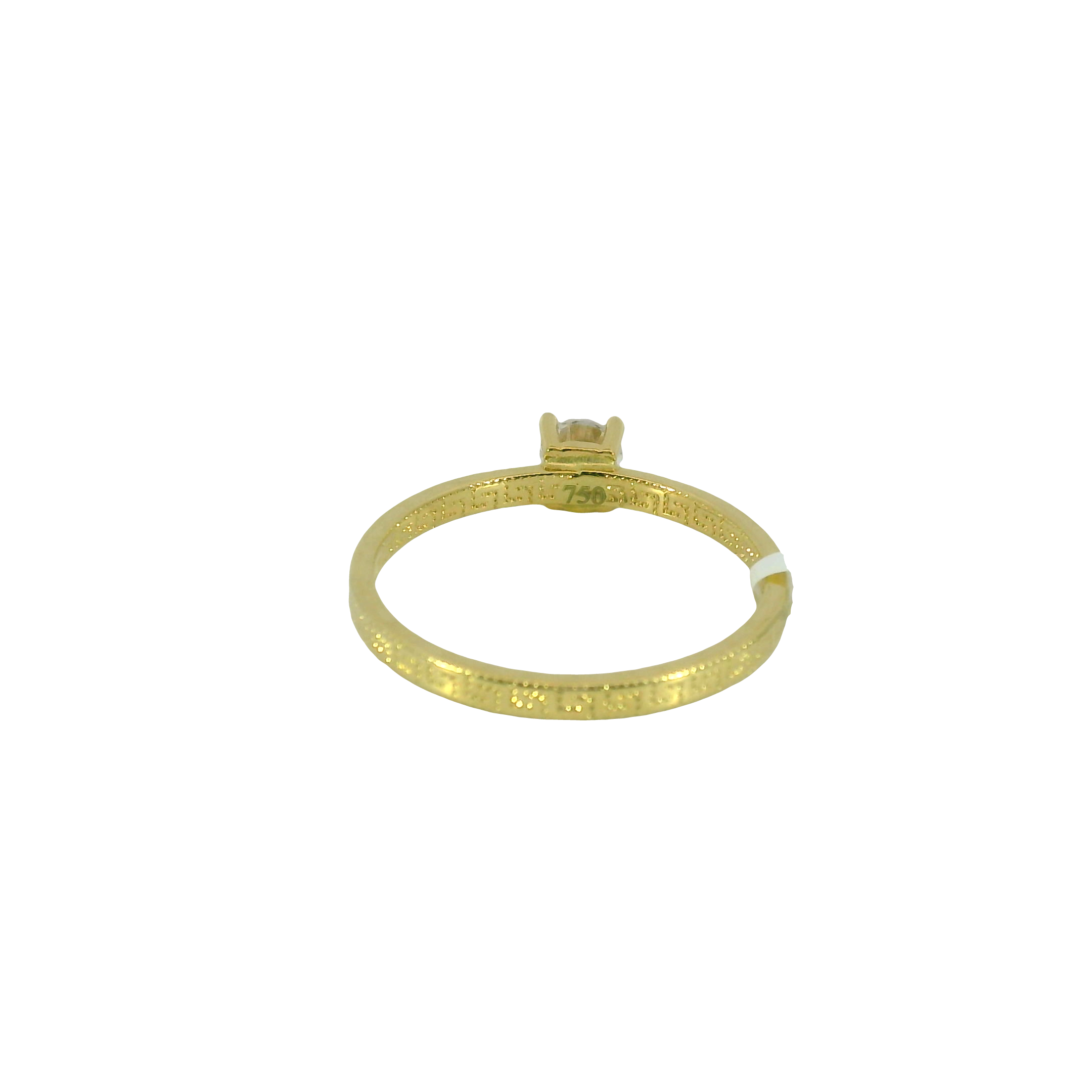Top Quality 18K Engagement Solitaire Ring A, 18K Standard Yellow Gold, view 2