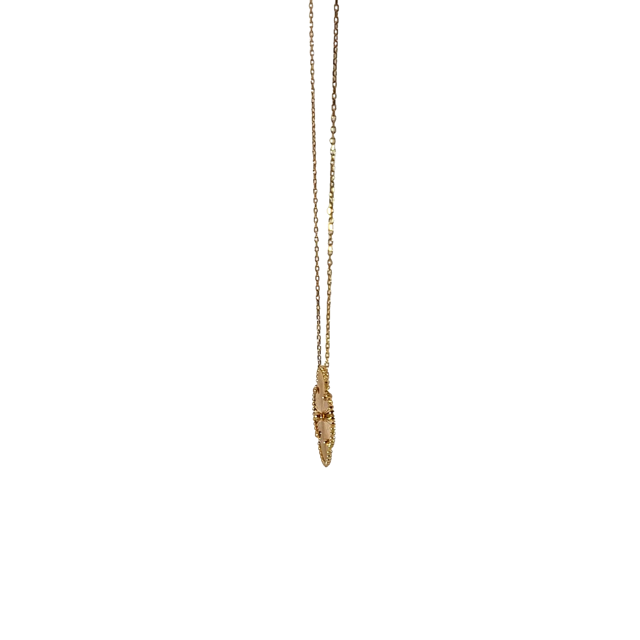 Top Quality 18k Clover Chain Pendant | Mayet De La Rosa Fine Jewelry