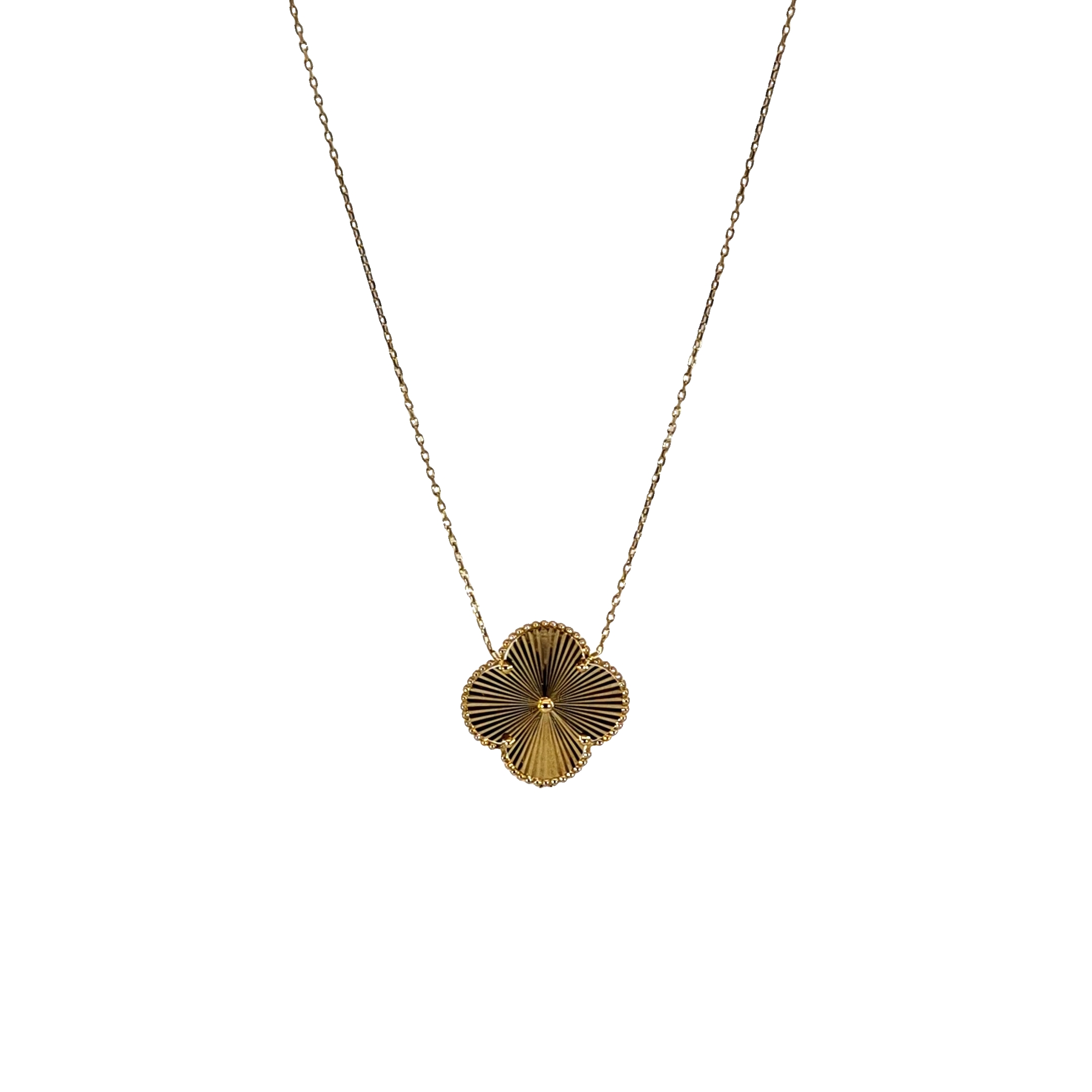 Top Quality 18k Clover Chain Pendant | Mayet De La Rosa Fine Jewelry