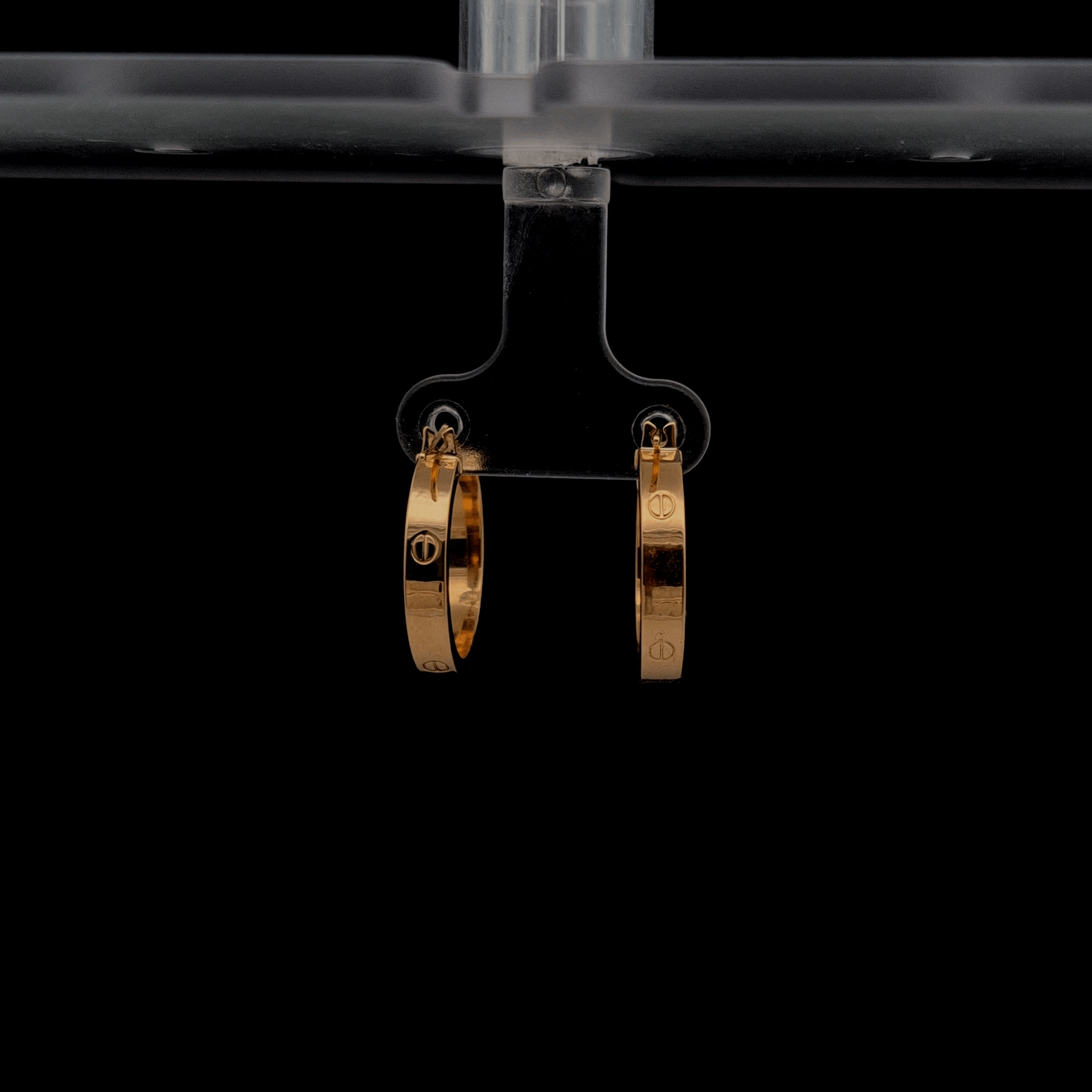 Top Quality Car Car Earrings, 18K Standard Yellow Gold, view 7