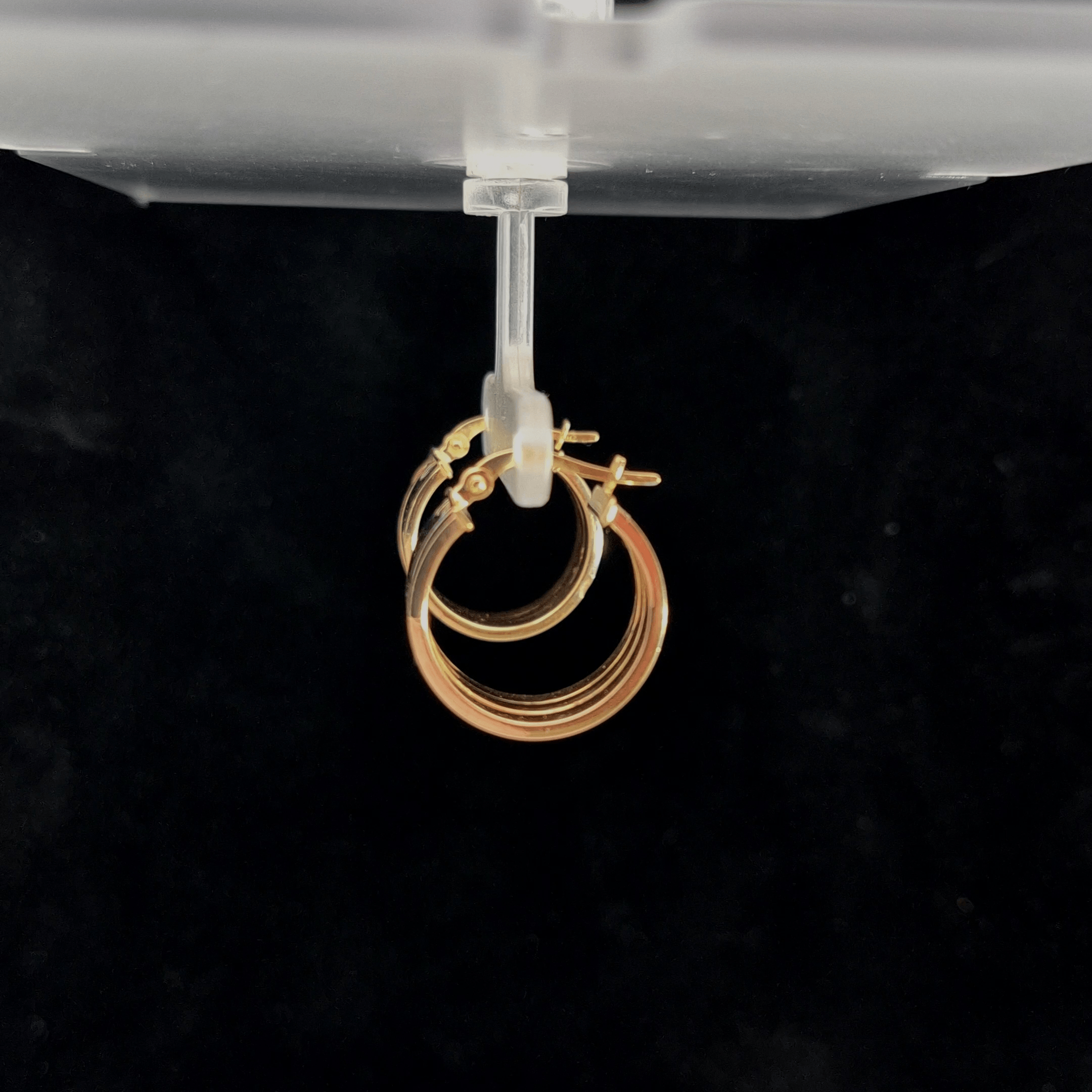 Top Quality Car Car Earrings, 18K Tri Color, view 14