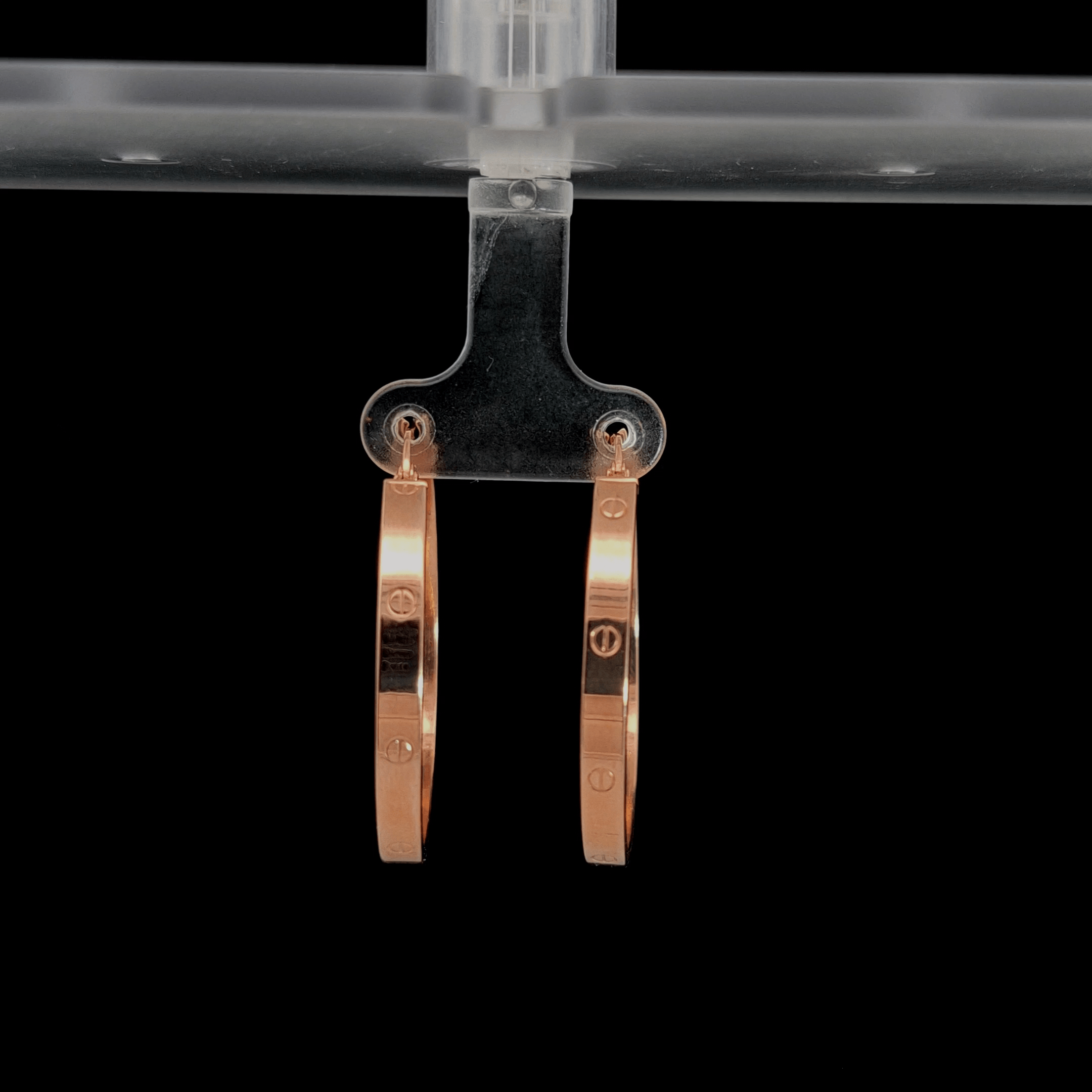 Top Quality Car Car Earrings, 18K Rose Gold, view 1