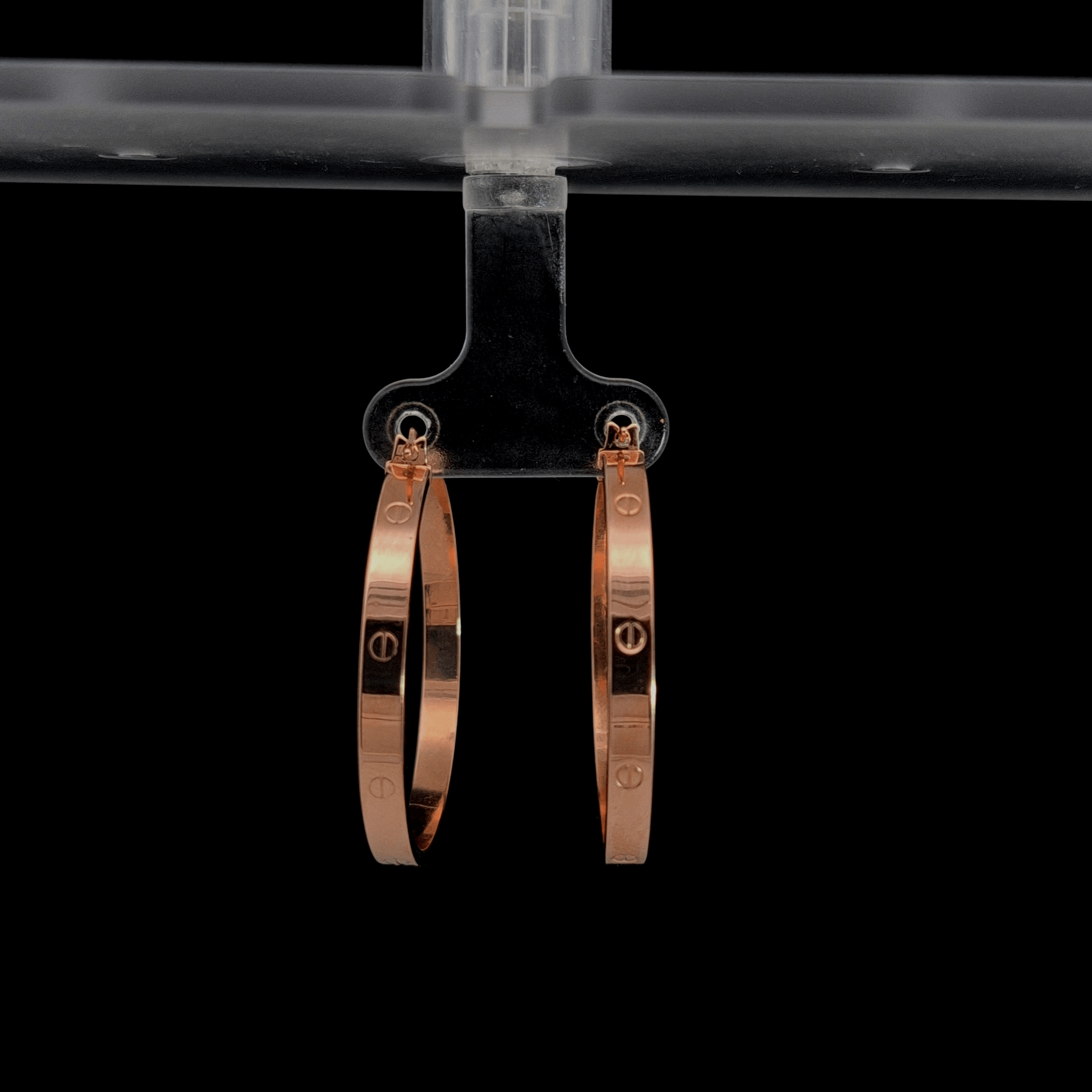 Top Quality Car Car Earrings, 18K Rose Gold, view 4
