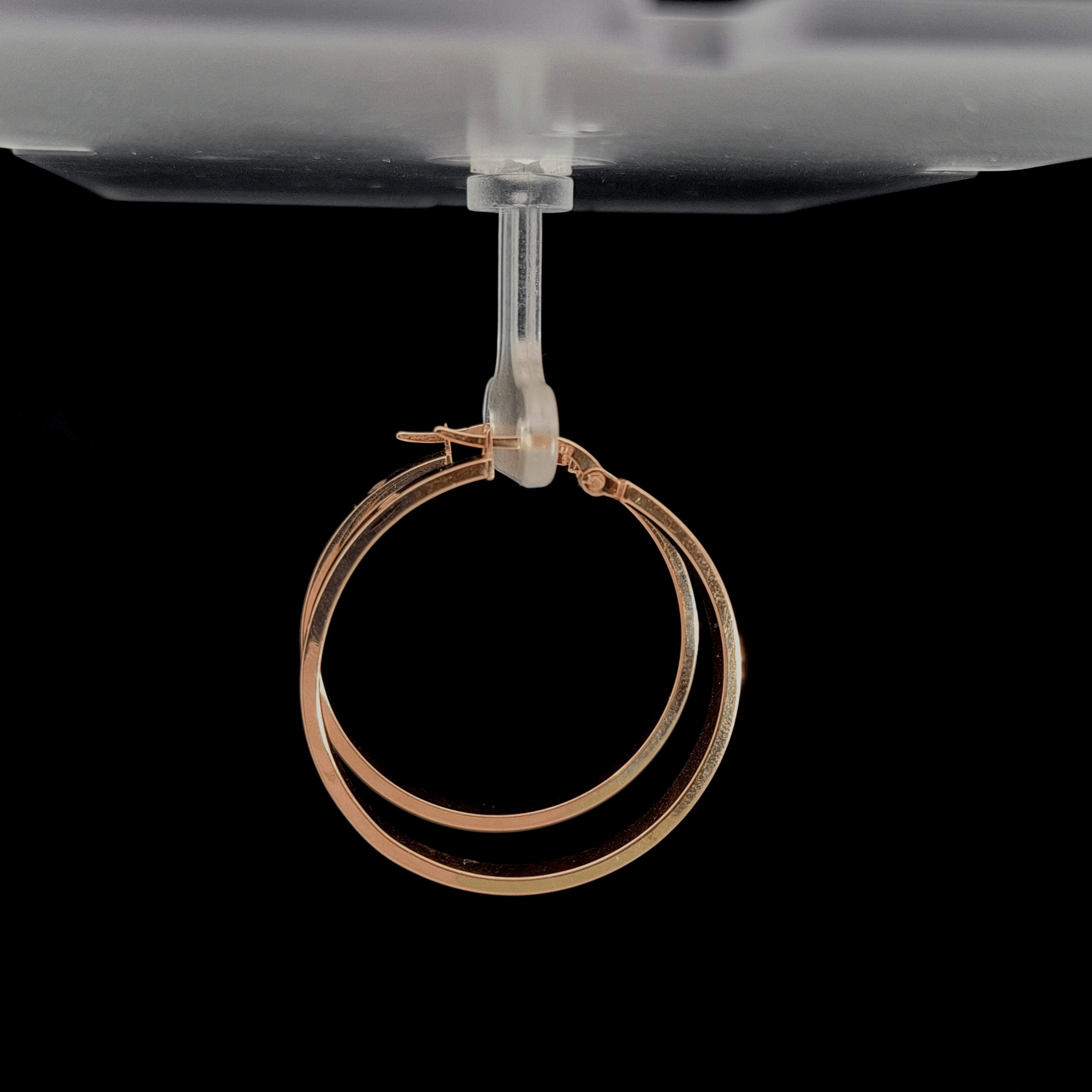 Top Quality Car Car Earrings, 18K Rose Gold, view 3