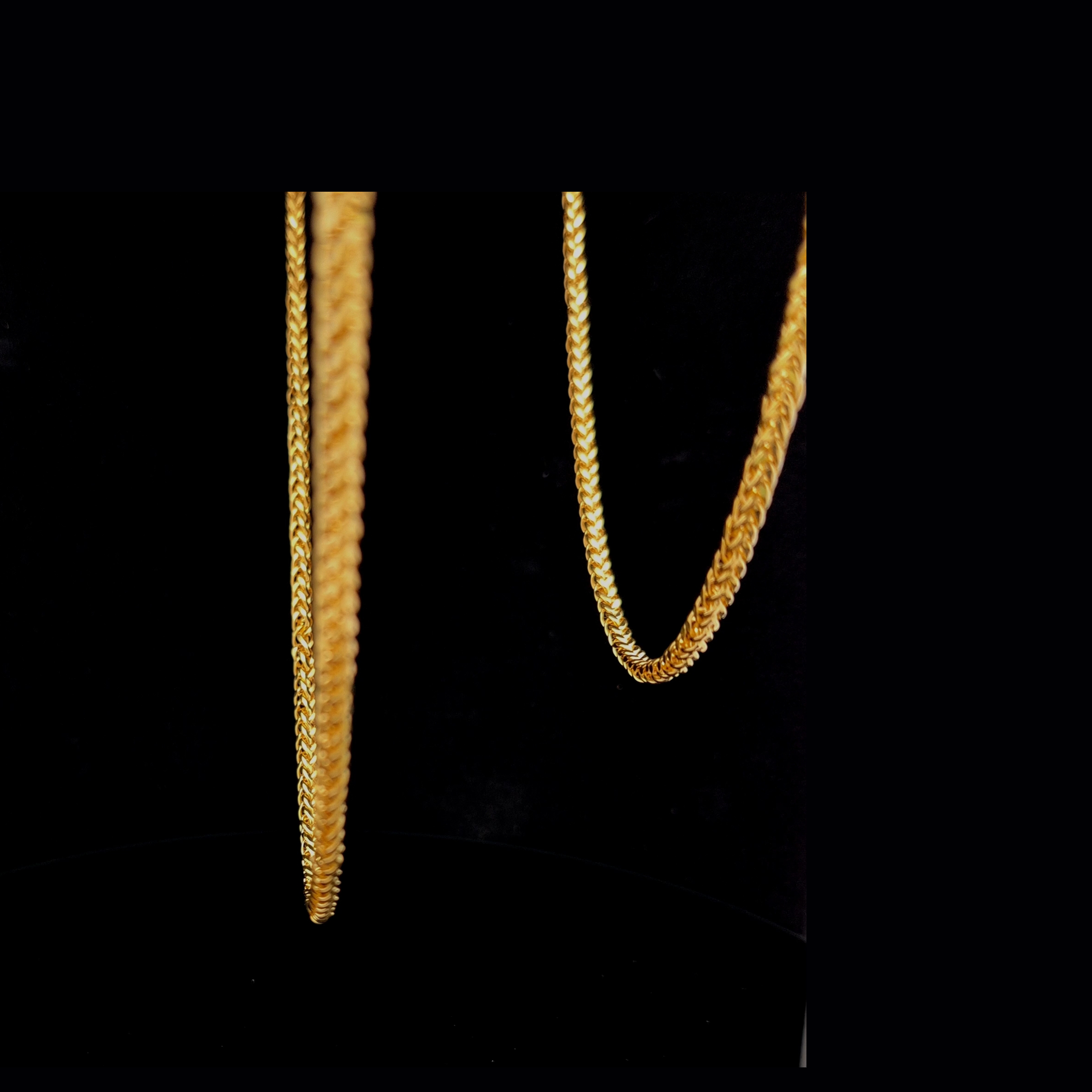Top Quality Foxtail Chain, 18K Standard Yellow Gold, view 3