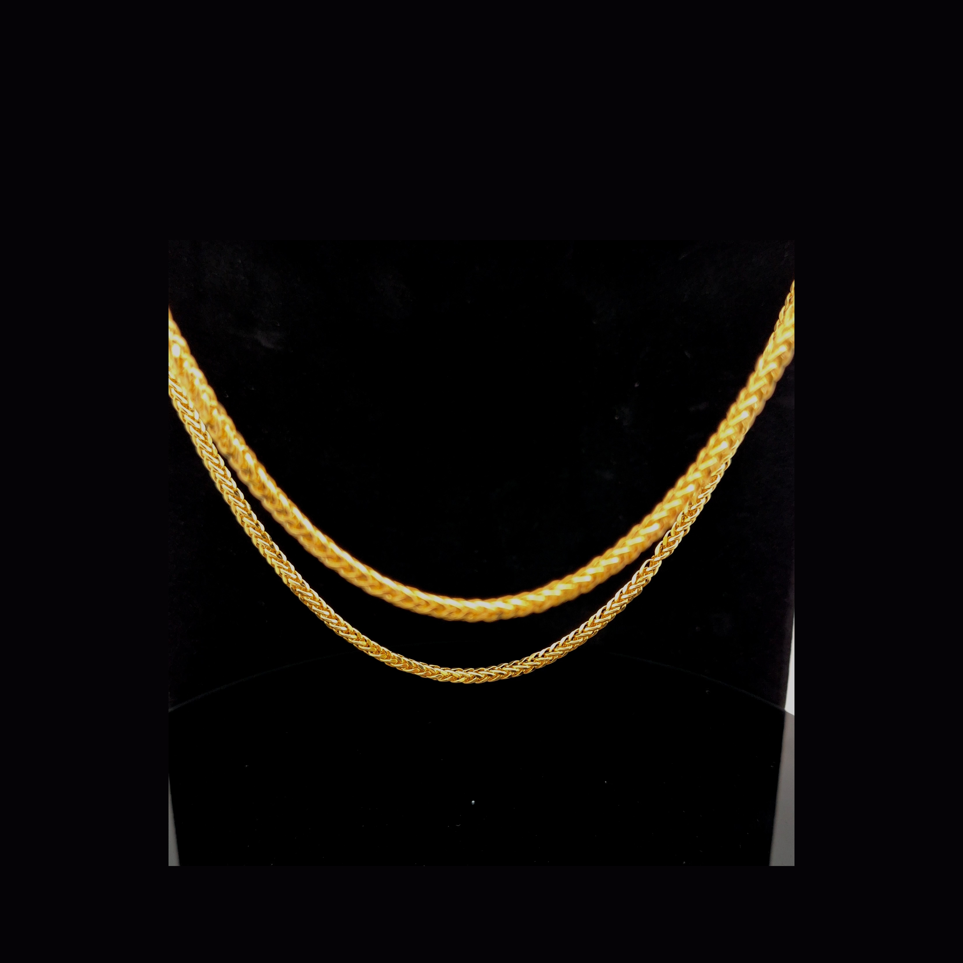 Top Quality Foxtail Chain, 18K Standard Yellow Gold, view 4